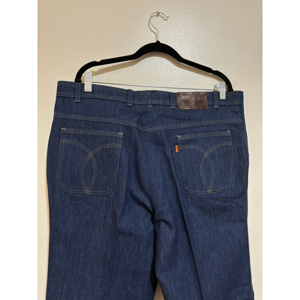 NEW NOS 70s Retro Levi’s Action Casual Mens Vintage NWT 38x32 Dark Blue Jeans - Picture 11 of 11